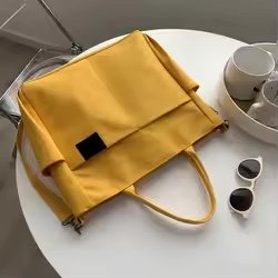 Zippered Canvas Tote Bag