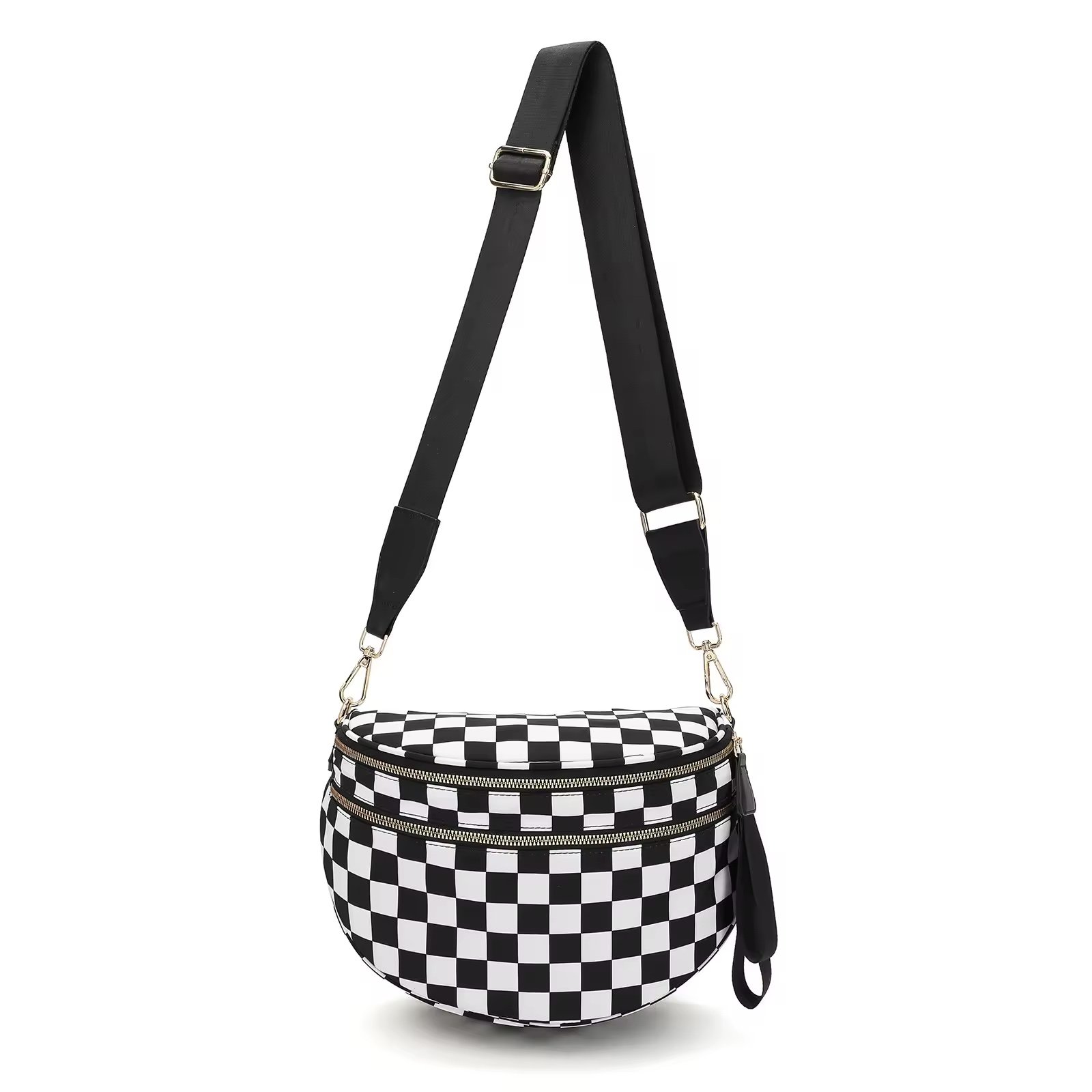 Oversize Checkered Fanny Pack