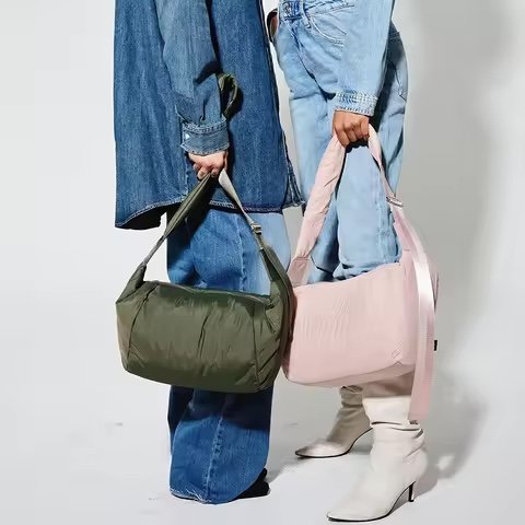 Nylon Crescent Crossbody Bag