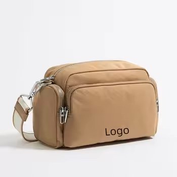 Multi-Pocket Nylon Shoulder Bag