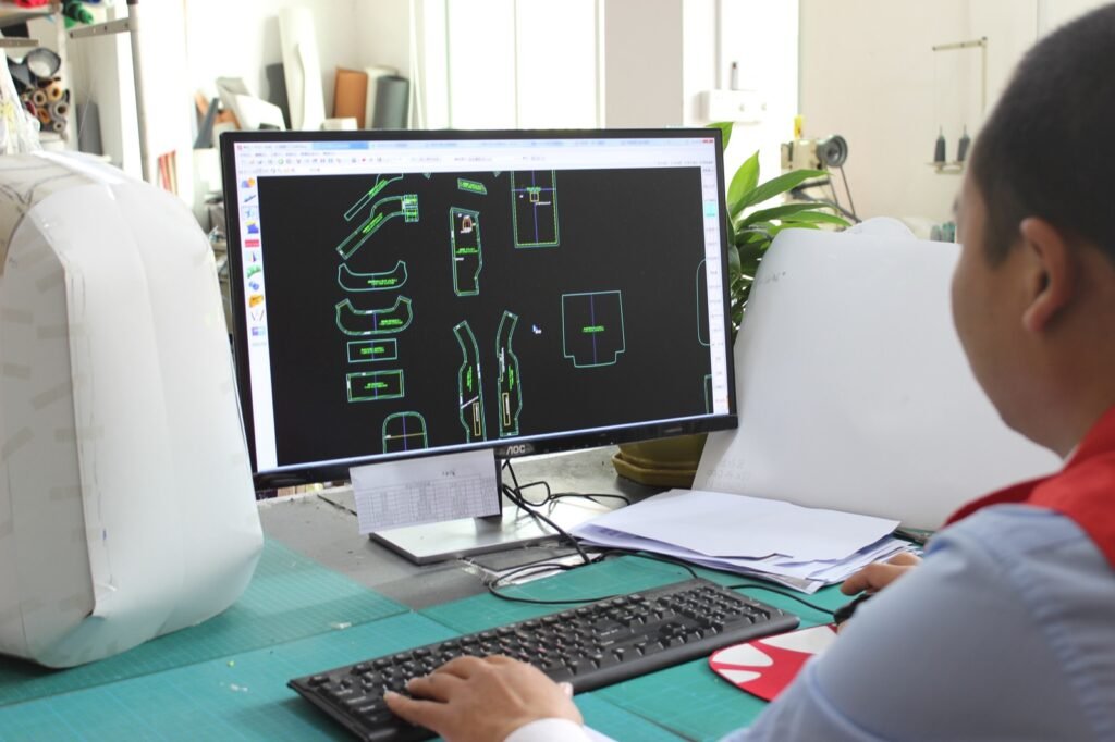 Digital bag pattern preparation on screen